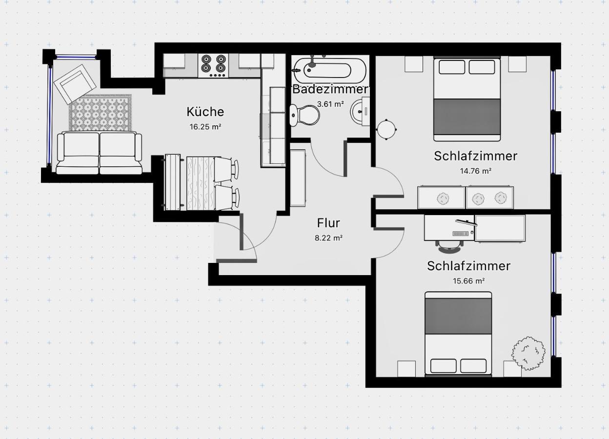 Purple Kitchen - Apartment Mit Grosser Wohnkueche Bremerhaven Luaran gambar
